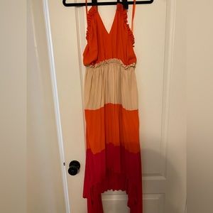 Asymmetrical Multiple Color Dress
